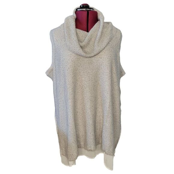 Avenue Tweed Cowlneck Sweater Vest (Size 26/28) - Picture 1 of 8